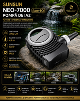 Pompă de iaz SunSun NEO-7000 SuperECO 7000 l/h, 50 W