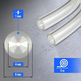 Furtun transparent pvc profesional 4/6 mm-1metru liniar