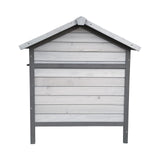 Cabana pentru iepuri gri deschis 146x75x83cm, din lemn