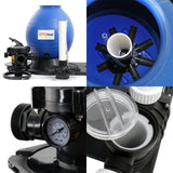Sistem de filtrare cu nisip 550W cu rezervor de filtru de 38l și pompă de piscină 18000 l/h