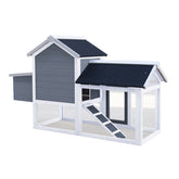 Cușca de găini cu casetă de cuibar și cursă liberă, casă cu podea extensibilă