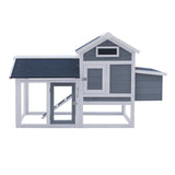 Cușca de găini cu casetă de cuibar și cursă liberă, casă cu podea extensibilă