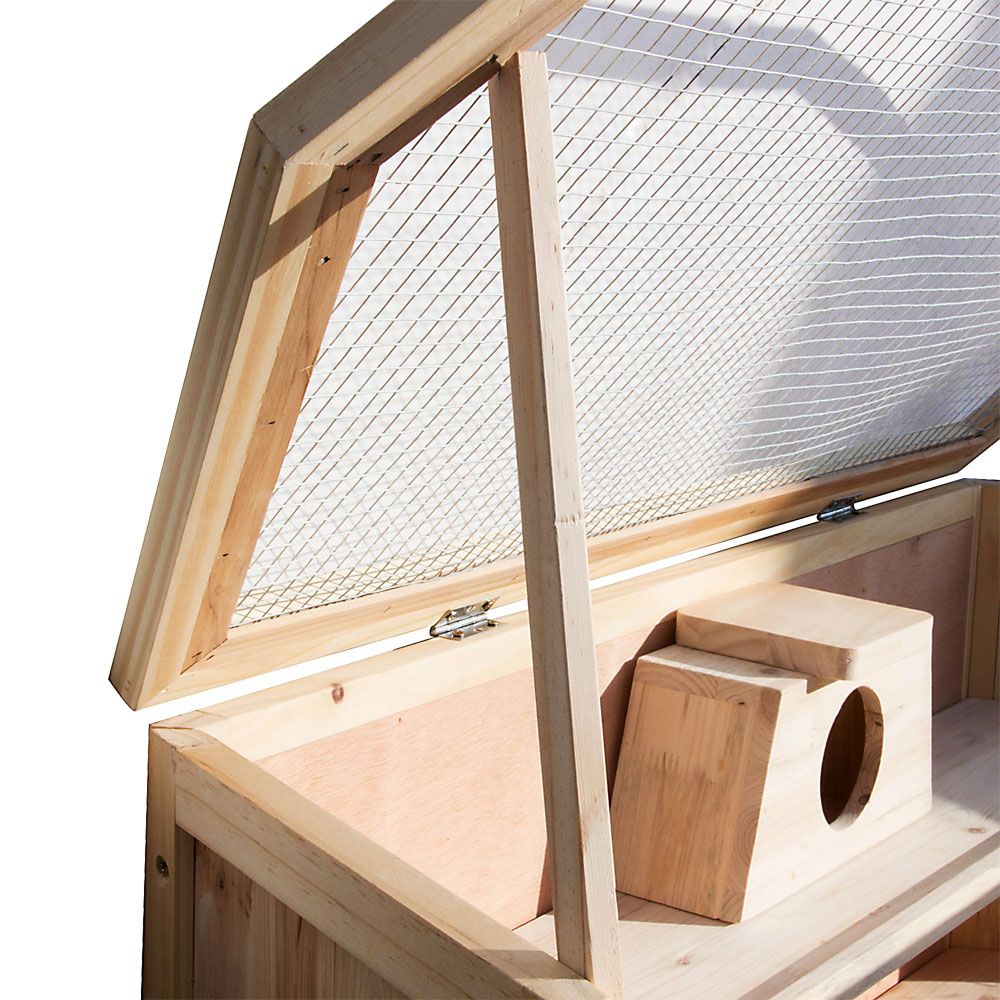 Cușcă pentru rozătoare cu 3 niveluri, capac pliabil și fereastră de vizualizare, 115x60x58cm