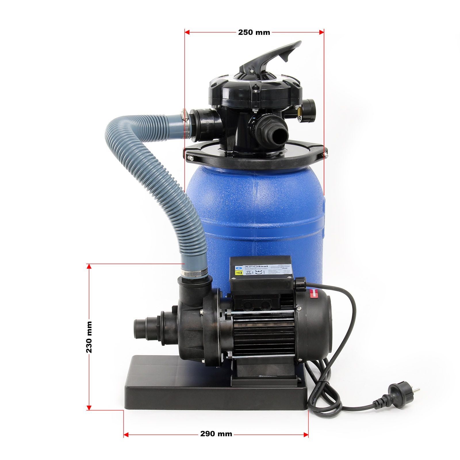 Sistem de filtrare cu nisip 180W cu rezervor de filtru de 14l si pompa de piscina de 9000 l/h