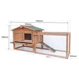 Cabana pentru iepuri cu incinta exterioara adăpost