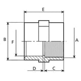 Manșon de tranziție PVC-U x filet interior-40 mm