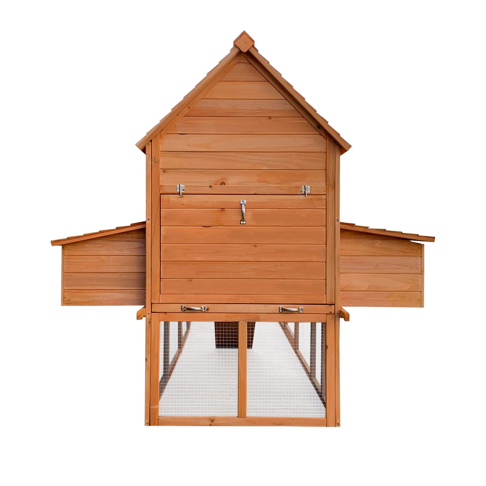 Cușca de găini cu cutii de cuib și alergare liberă, 310x150x150cm, incintă din lemn