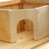 Cușcă pentru animale mici, capac pliabil din lemn