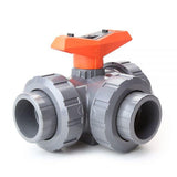 Robinet cu bilă PVC cu 3 căi 25mm orificiu T
