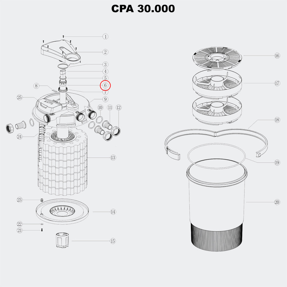 Sticla rezerva CPA-30000 UVC 55W pentru iaz 60000 l