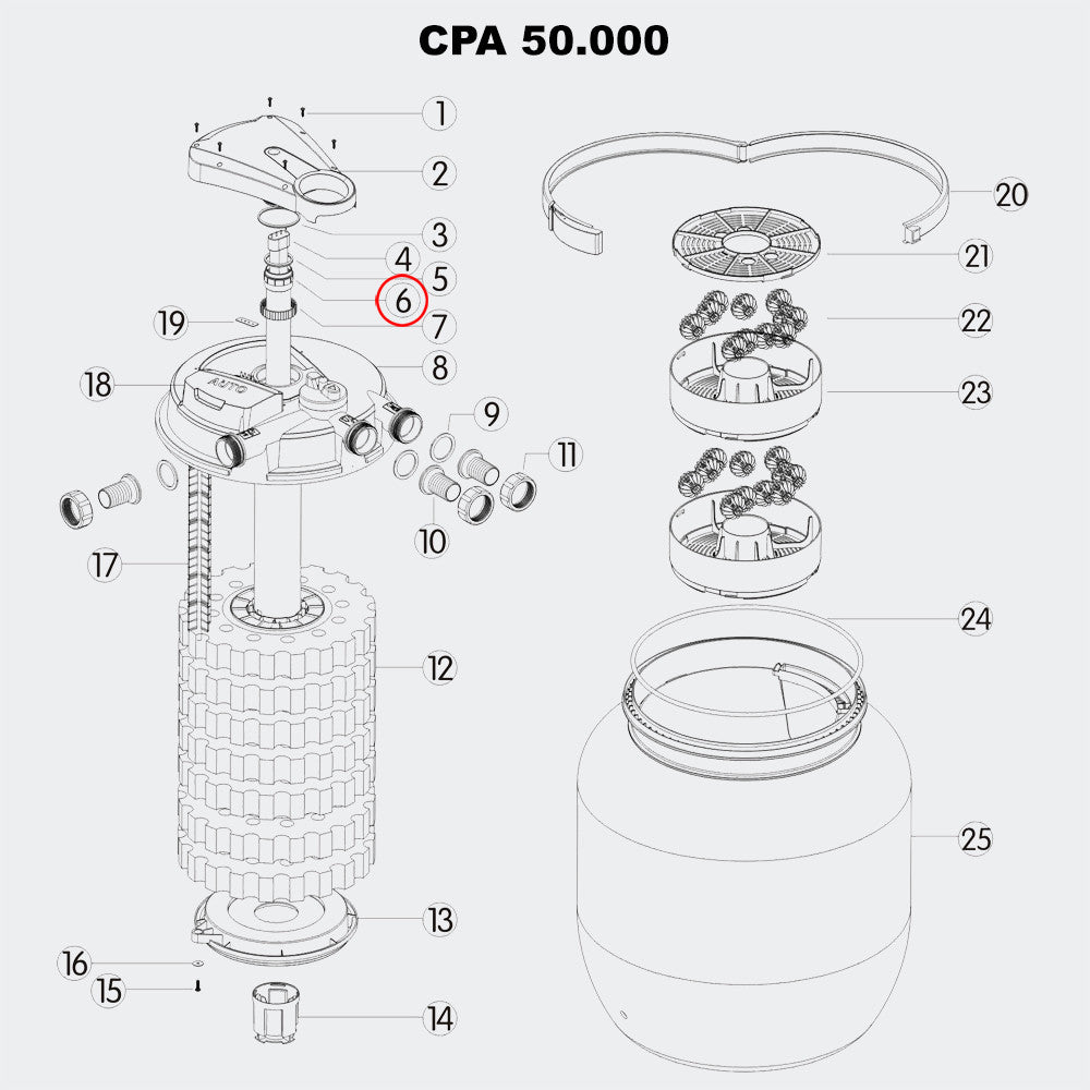 Sticla rezerva CPA-30000 UVC 55W pentru iaz 60000 l