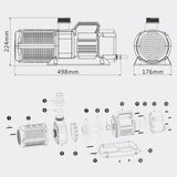 Pompa pentru iaz SuperECO reglabila max 26000l/h 60-440W