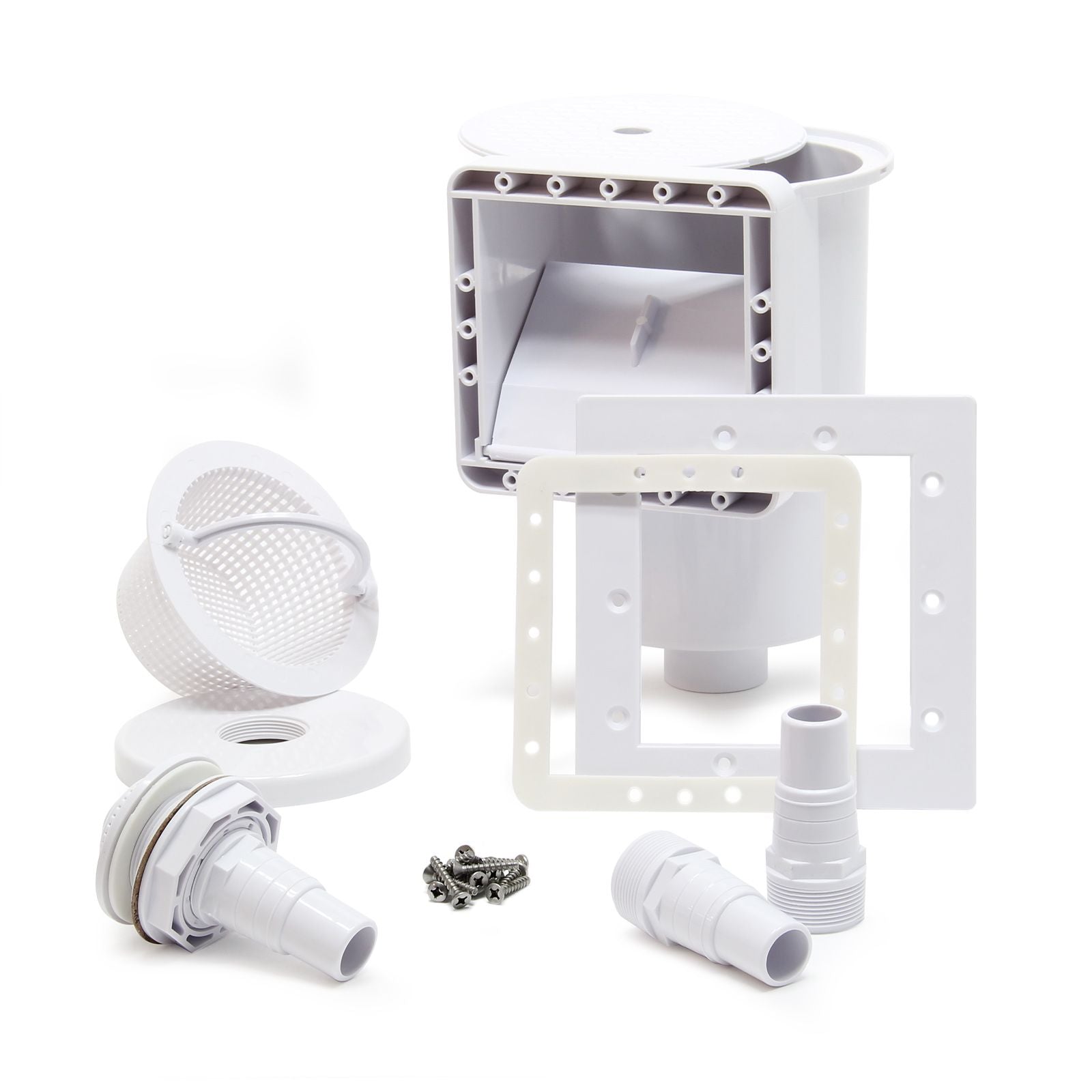 Set skimmer care include duza de admisie pentru piscina cu skimmer incorporat