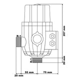 Presostat cu cablu SKD-2D 230V fântână monofazată de apă menajeră