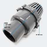 Supapă de furtun DN80 88,9 mm 3" din plastic fără retur