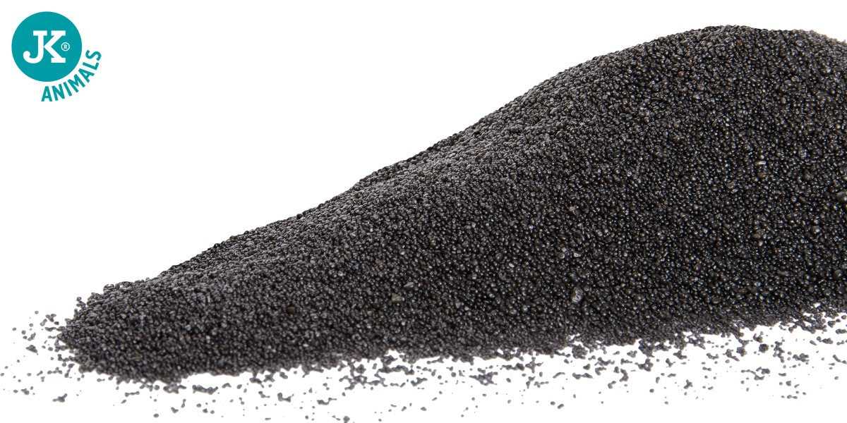 Pietriș colorat culoare  neagră -2kg 0,3-1,4mm - Substrat acvariu iazuri-acvarii.ro