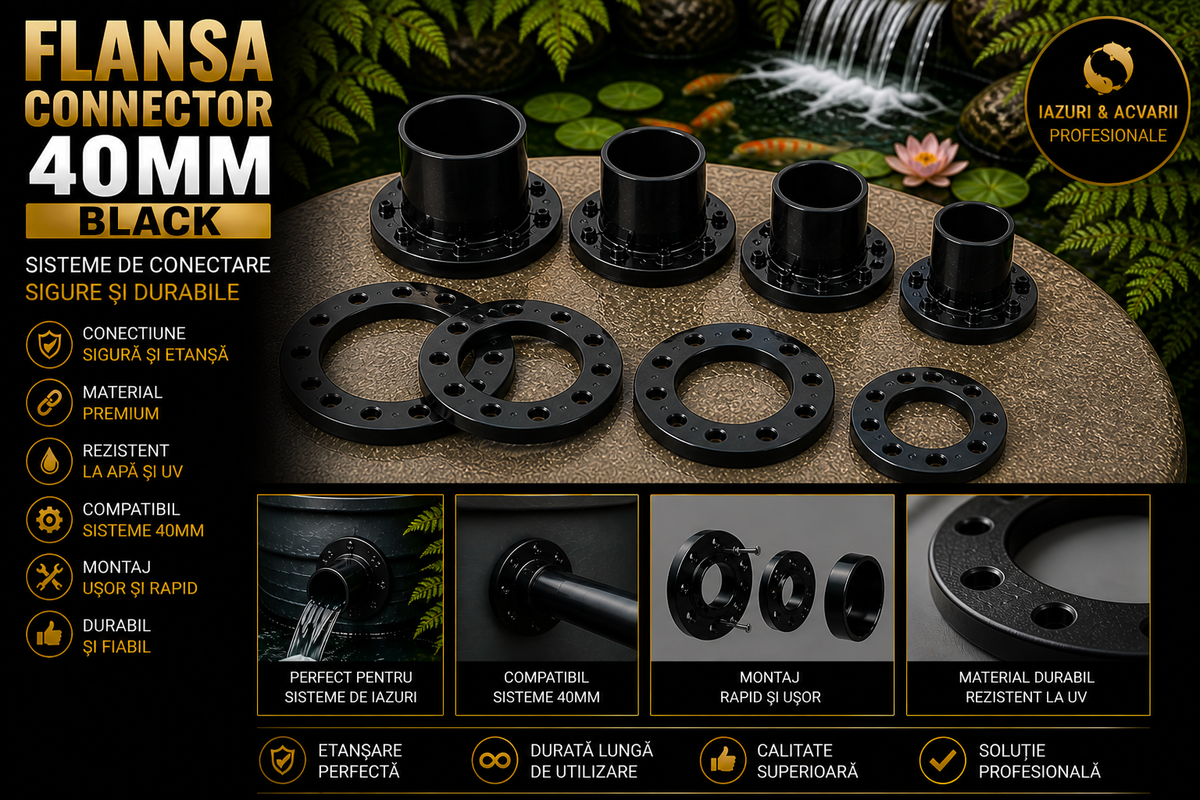 Flansa connector 40mm black
