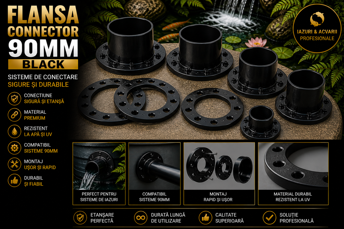 Flansa  connector 90mm black