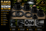 Flansa  connector 90mm black