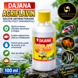 Dajana Acriflavină 250 ml – Tratament Antifungic și Antiparazitar pentru Acvariu
