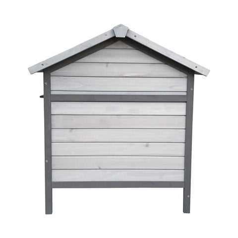 Cabana pentru iepuri gri deschis 146x75x83cm, din lemn