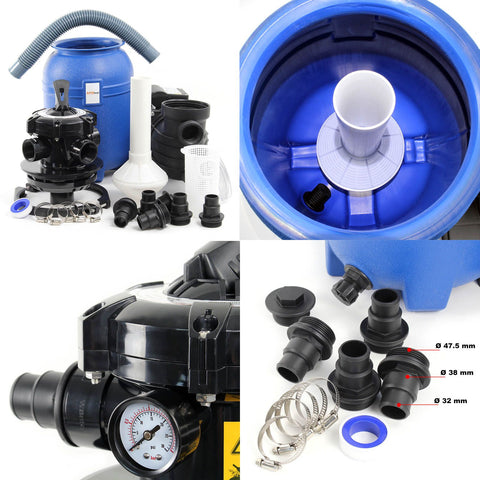 Sistem de filtrare cu nisip 250W cu rezervor de filtru de 14l și pompă de piscină 10000 l/h