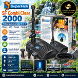 SuperFish Combi Clear 2000 – Filtru iaz 4-în-1 cu pompă și UVC 5 W