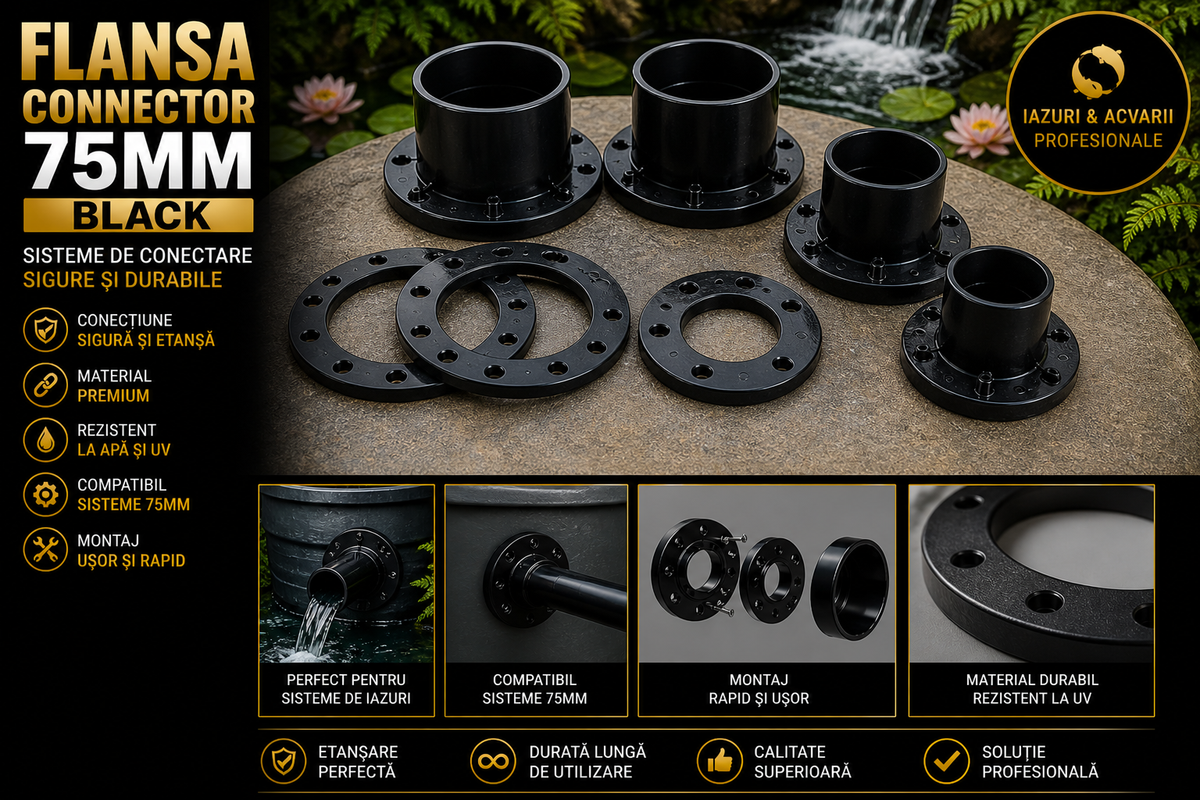 Flansa connector 75mm black