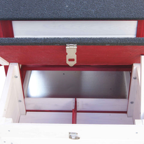 Cușca de găini cu casetă de cuibar și cursă liberă, casă cu podea extensibilă