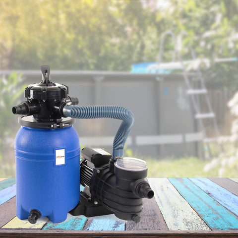 Sistem de filtrare cu nisip 250W cu rezervor de filtru de 14l și pompă de piscină 10000 l/h