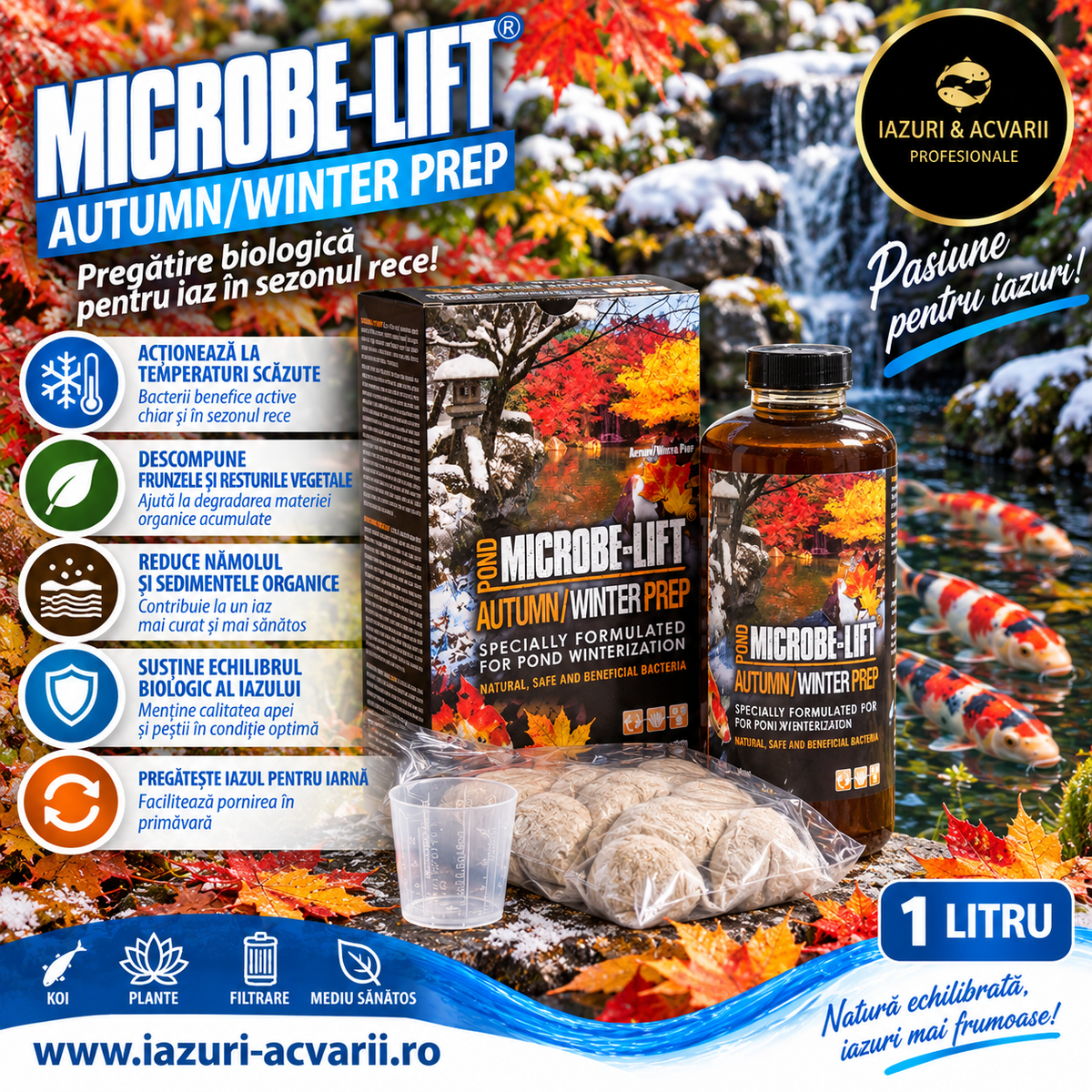 Microbe-Lift Autumn/Winter Prep 1 L – Bacterii pentru sezonul rece