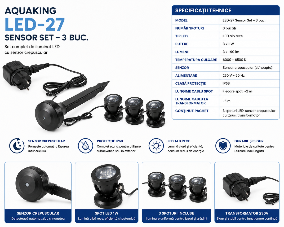 Set de 3 buc AquaKing LED-27-3 (103)