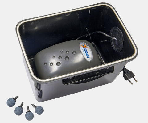 Sistem de oxigenare cu 4 pietre aerare + cutie de protecție