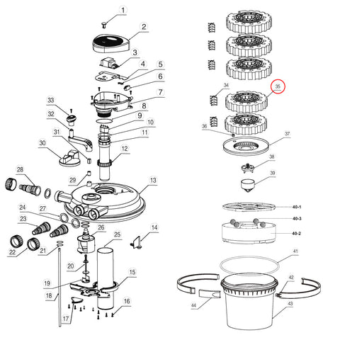Set bureti de schimb CPF-20000 și CPF-30000
