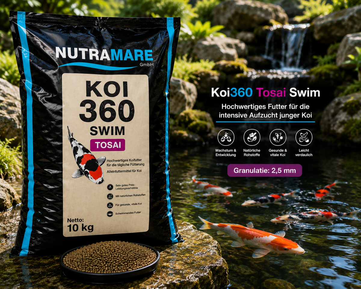 Hrană Koi Nutramare Koi360 Tosai Swim 2,5 mm