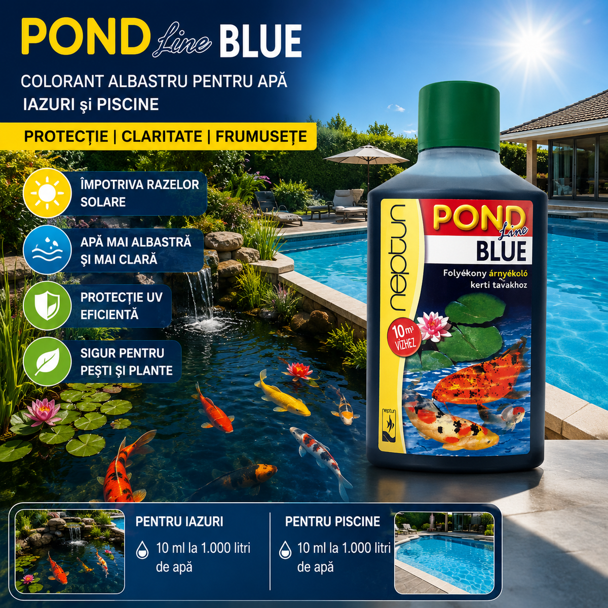 Albastru Pond (Pentru Umbrirea Apei In Iazuri Contra Razelor Solare)