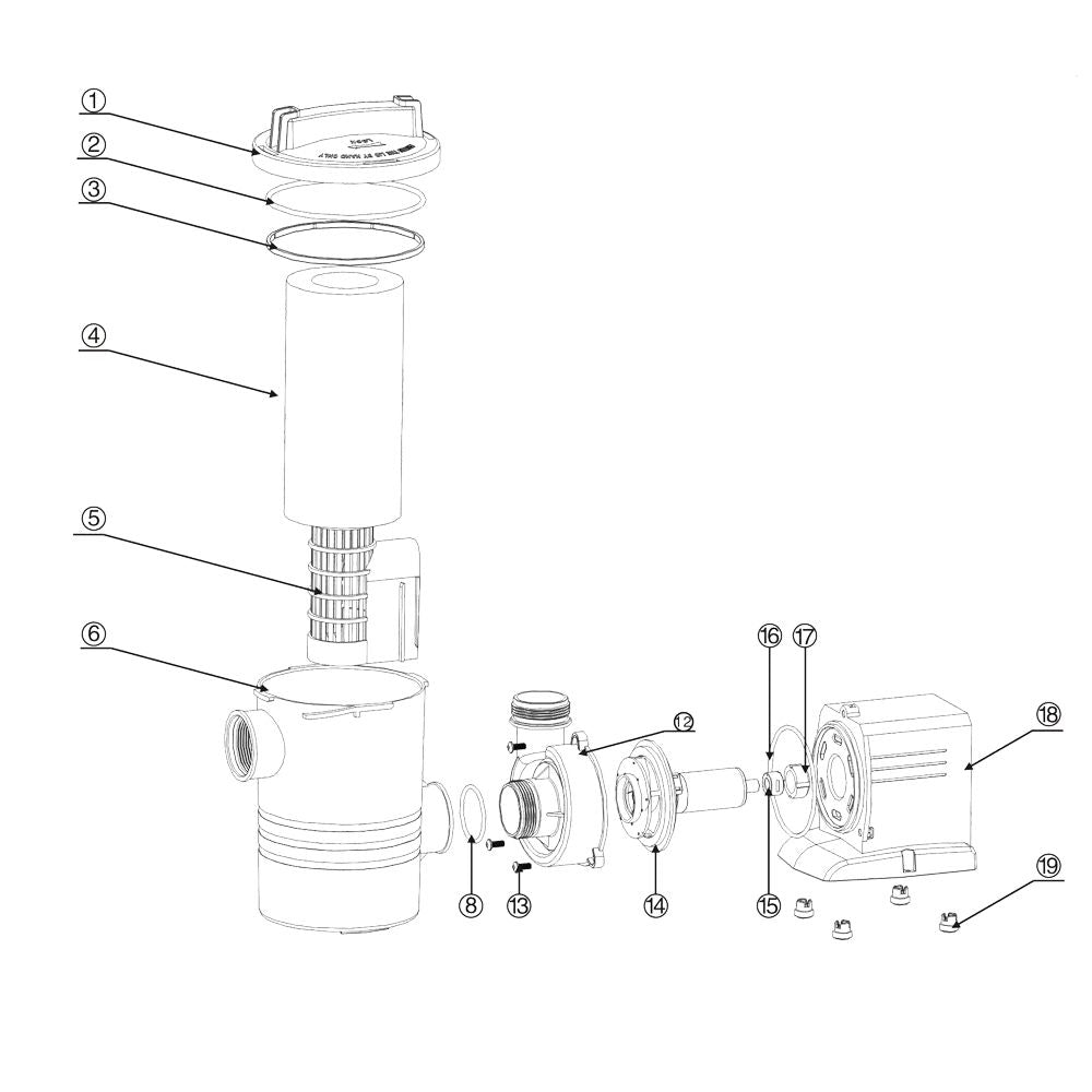 Pompa piscina 3500l/h 30W