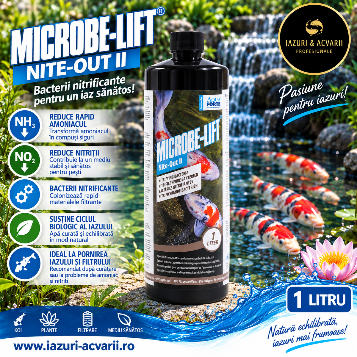 Microbe-Lift Nite-Out – Bacterii nitrificatoare pentru iaz
