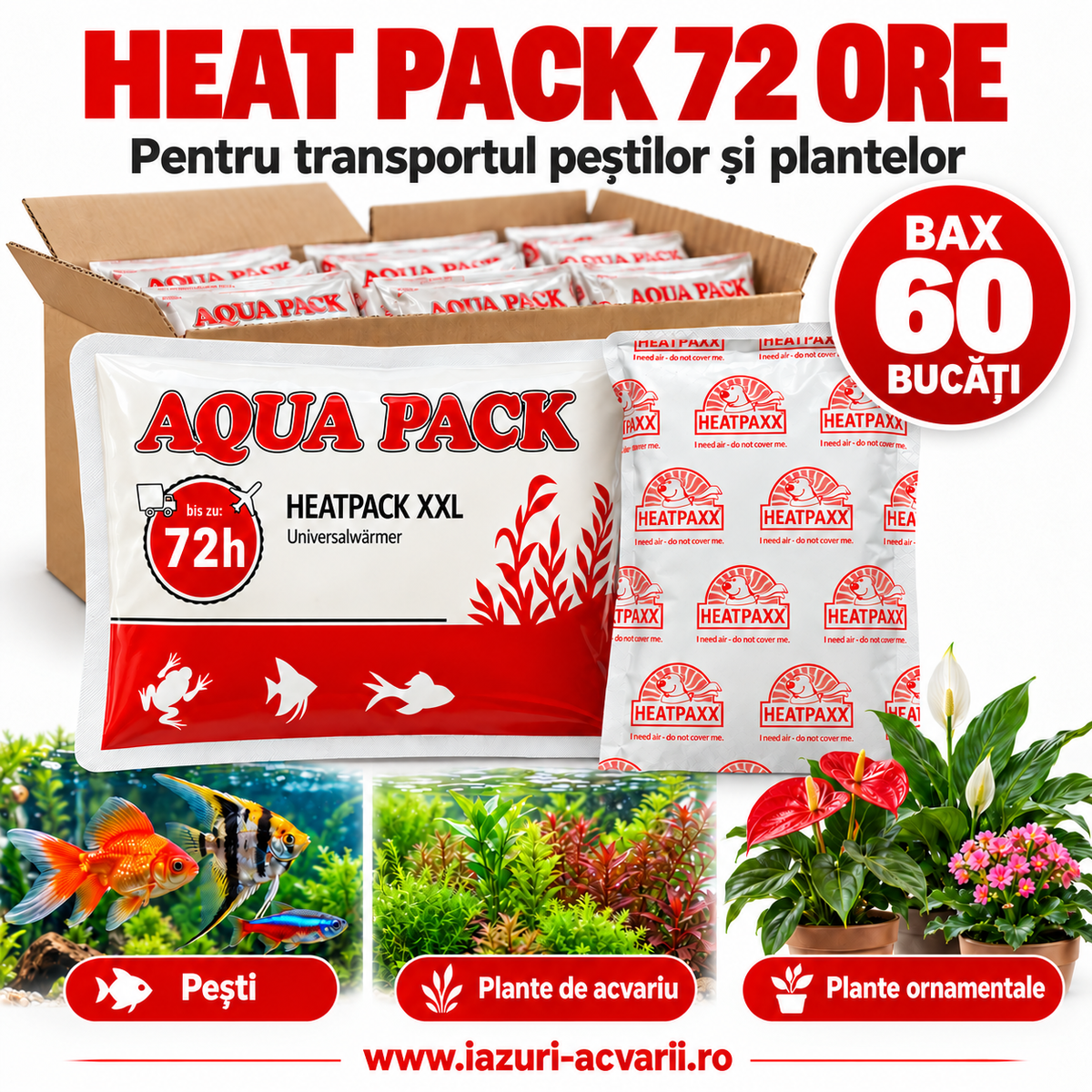 Heat Pack 72 ore – Bax 60 bucăți