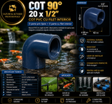 Cot Pvc 90° 20 x ½