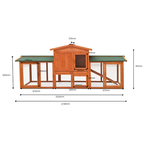 Cușcă iepuri-2190x530x850mm
