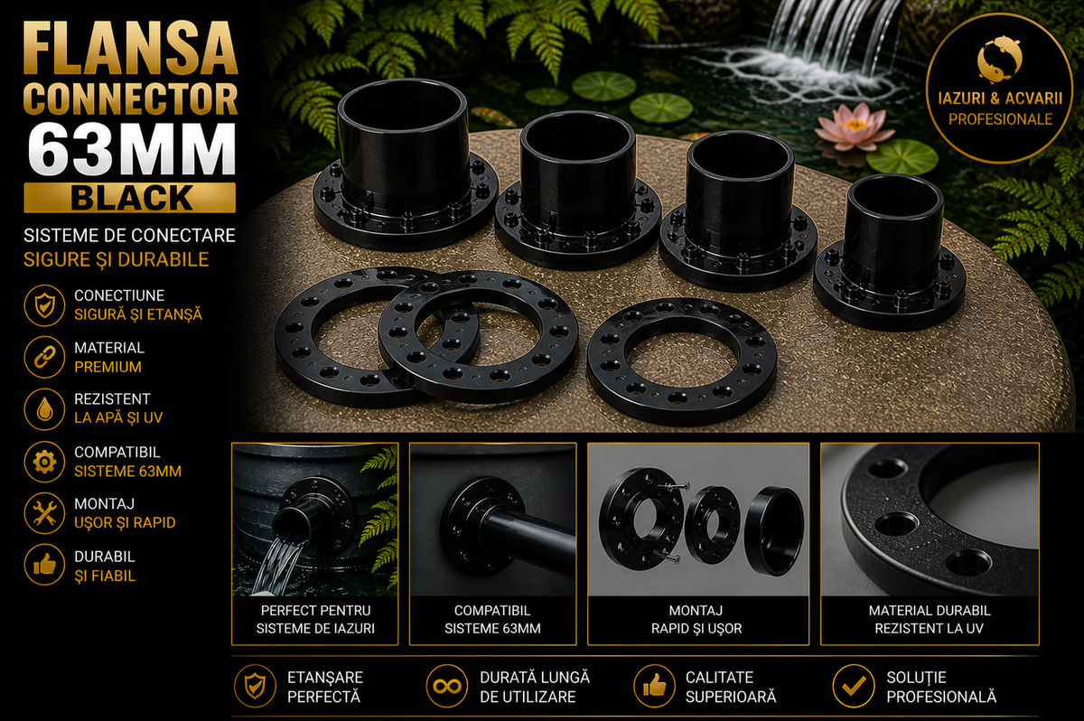 Flansa connector 63mm black