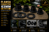Flansa connector 63mm black