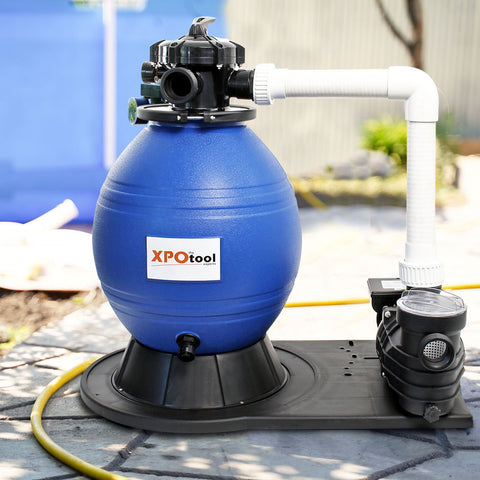 Sistem de filtrare cu nisip 550W cu rezervor de filtru de 38l și pompă de piscină 18000 l/h