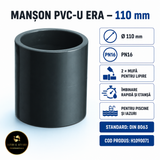 Mufa PVC-U ERA 110 mm PN16 – mufă dreaptă pentru lipire
