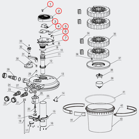 Piesă de schimb SunSun CPF-5000 și CPF-10000 Unitate de conectare electrică