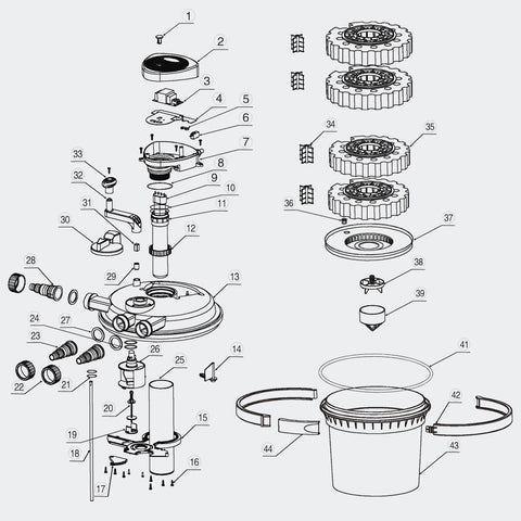 Filtru sub presiune CPF-5000 UVC 11W până la 8000l