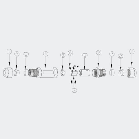 Conector manșon manșon 230V 0,5-4mm2 M2O * 1,5 Conector, conexiune 10-14 mm
