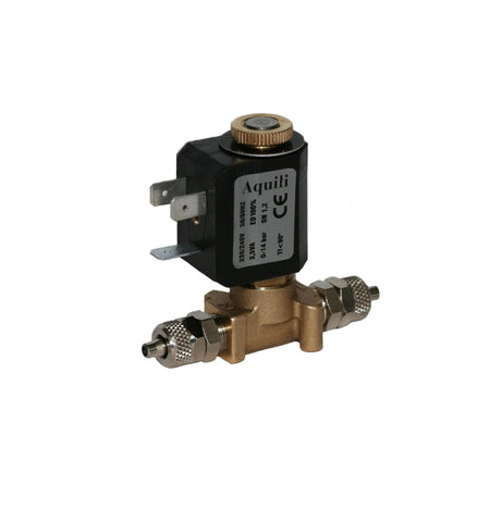 Electrovalvă din alamă - 3,5 W ,fitinguri, conector, fir, mufă 