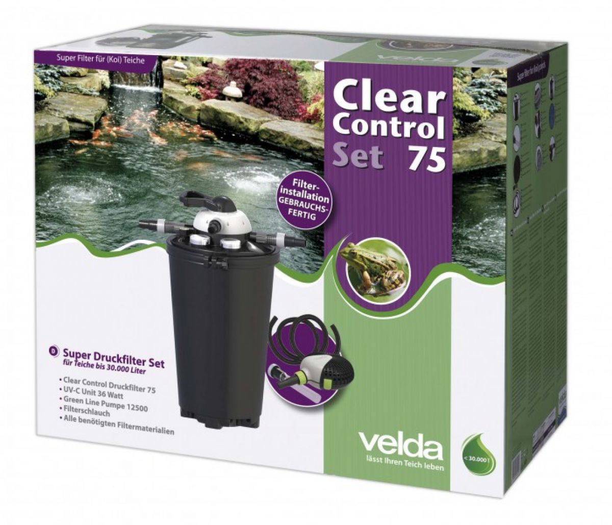 Filtru sub presiune profesional velda-Clear Control 75 + UV-C set